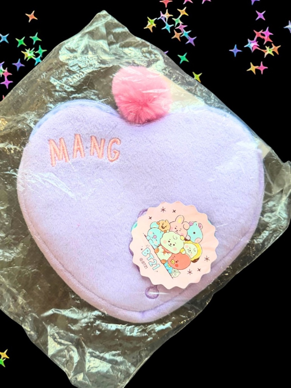 BT21 “MANG” Heart Pouch J-Hope, BTS 2023 Japan Exclusive, LINE FRIENDS, Bandai